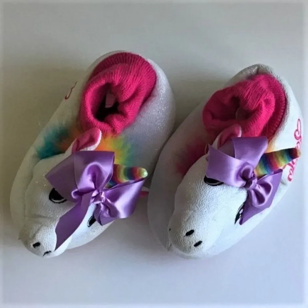Unicorn Rainbow Slippers JoJo Siwa Girls 11-12